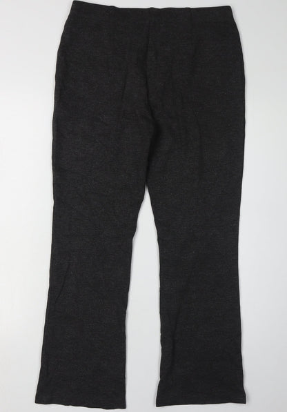 Womens UK Size 12 EAST Regular Fit Casual Black Trousers