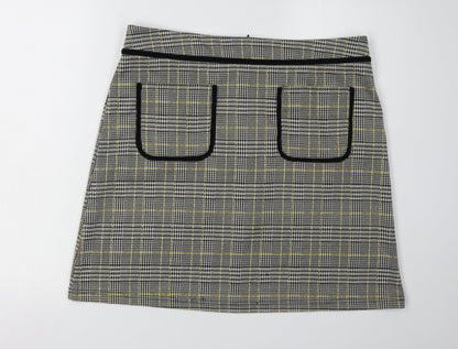 Dorothy Perkins Women's Multicoloured Check Skirt Size 14