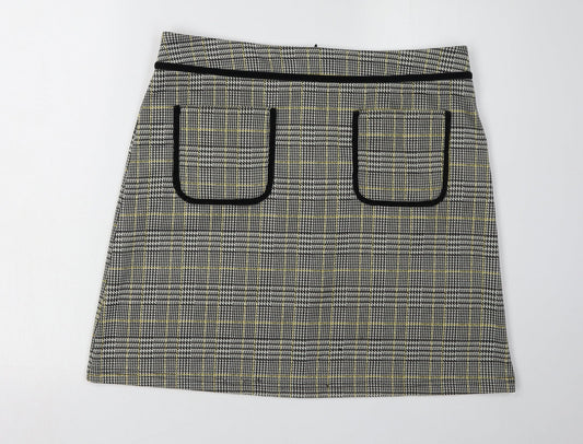 Dorothy Perkins Women's Multicoloured Check Skirt Size 14