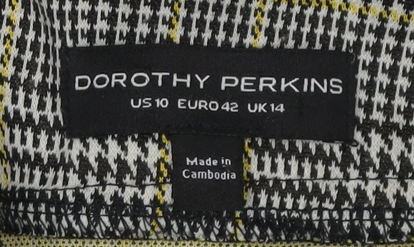 Dorothy Perkins Women's Multicoloured Check Skirt Size 14