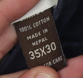 Steve & Barry's Men's Black Chino Trousers, Size 35, Cotton