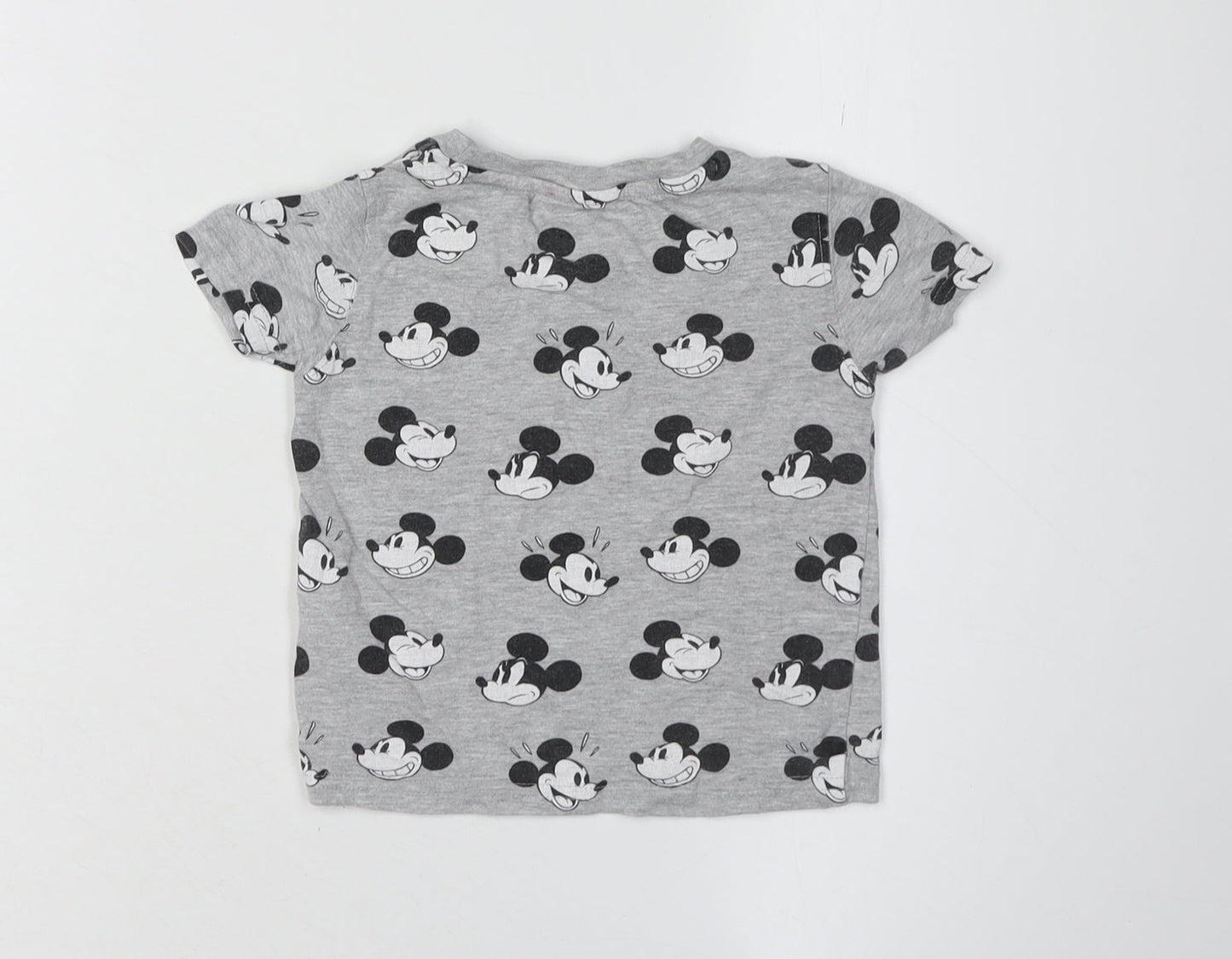 Disney at Primark Mickey Mouse Grey Unisex T-Shirt 12-18 Months
