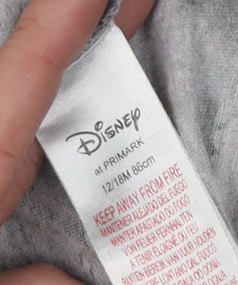 Disney at Primark Mickey Mouse Grey Unisex T-Shirt 12-18 Months