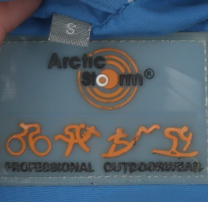 Arctic Storm Men's Blue Hooded Rain Jacket Size S