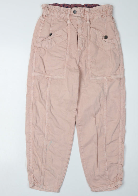 Zara Women's Pink Paperbag Jeans Size S