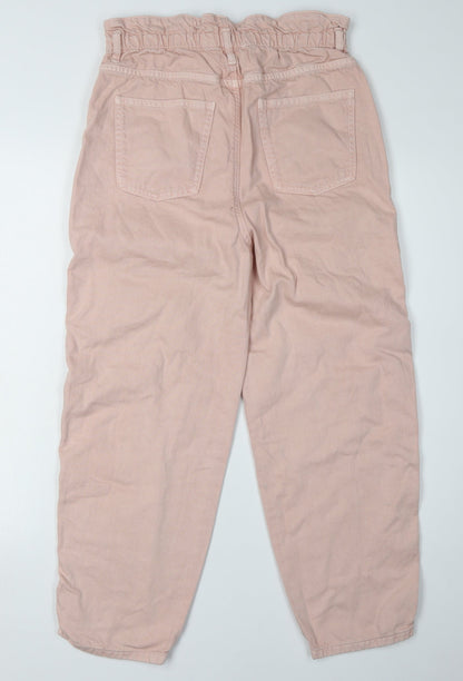 Zara Women's Pink Paperbag Jeans Size S