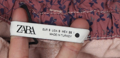 Zara Women's Pink Paperbag Jeans Size S