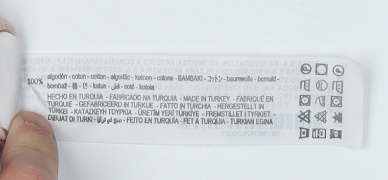 Zara Women's Pink Paperbag Jeans Size S