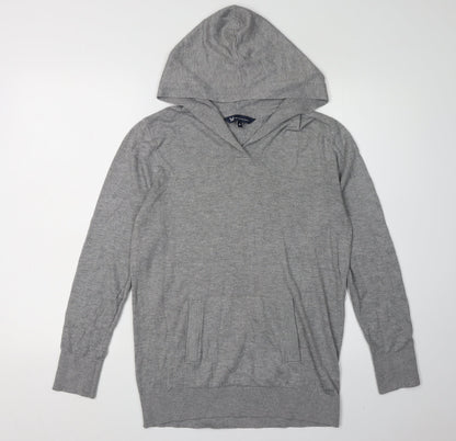 Crew Clothing Company Men's Grey Hooded Pullover Jumper S