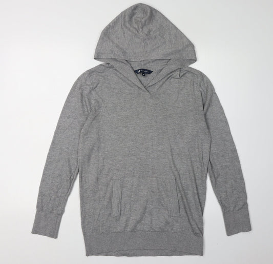 Crew Clothing Company Men's Grey Hooded Pullover Jumper S