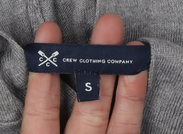 Crew Clothing Company Men's Grey Hooded Pullover Jumper S
