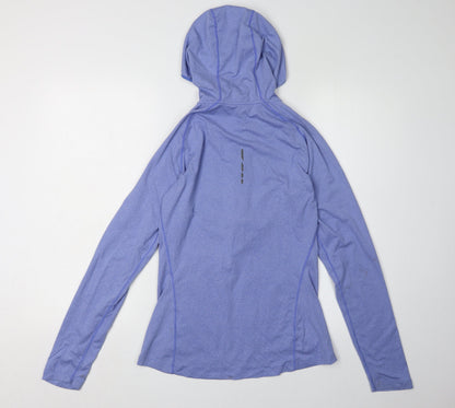 Asics Women's Blue Pullover Hoodie S, Sporty & Stylish