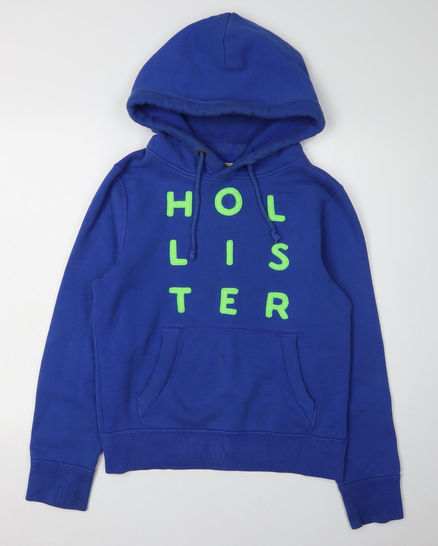Unisex Adults UK Size S Hollister Blue Pullover Hoodie