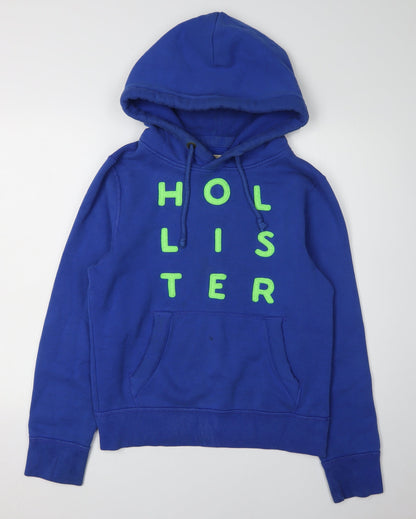 Unisex Adults UK Size S Hollister Blue Pullover Hoodie