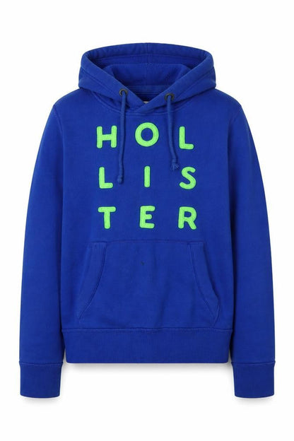 Unisex Adults UK Size S Hollister Blue Pullover Hoodie
