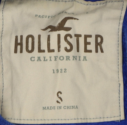 Unisex Adults UK Size S Hollister Blue Pullover Hoodie