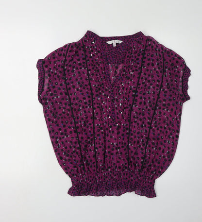 Jasper Conran Women's Purple Animal Print Blouse 14