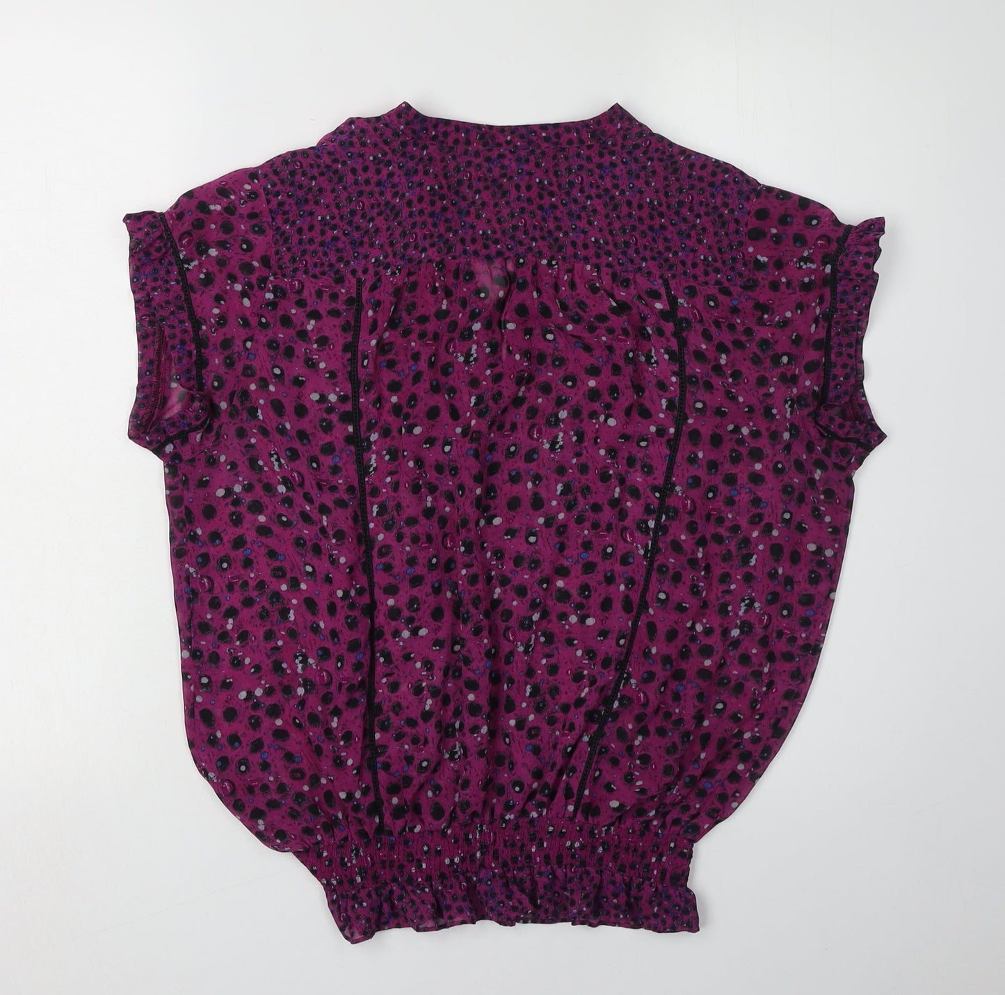 Jasper Conran Women's Purple Animal Print Blouse 14