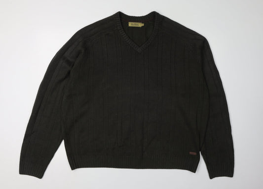 P.G. Field Men's Green V-Neck Pullover Jumper XL