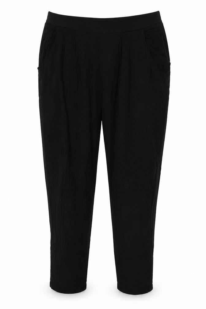 Womens UK Size 16 Capsule Relaxed Fit Casual Black Trousers