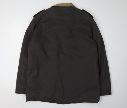Mens UK Size L Debenhams Black Military Jacket