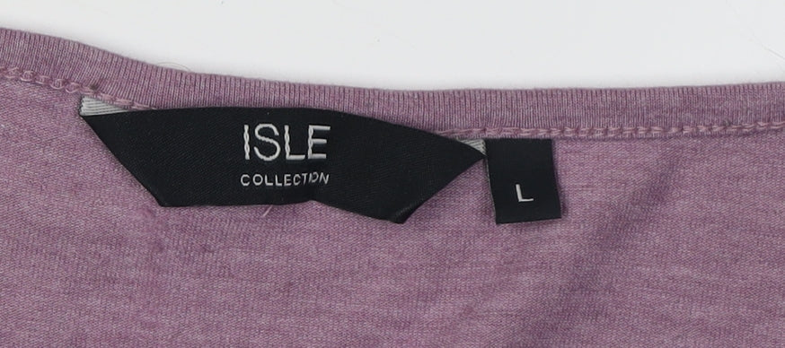 Isle Collection Women's Purple Long Sleeve T-Shirt L