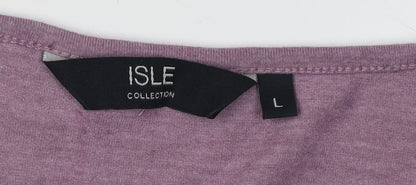 Isle Collection Women's Purple Long Sleeve T-Shirt L