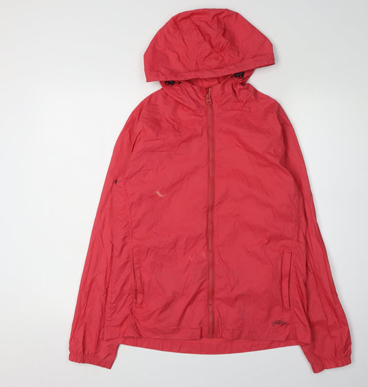 Fatface Women's Red Basic Hooded Jacket Size 10