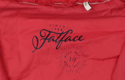 Fatface Women's Red Basic Hooded Jacket Size 10