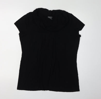 Kenneth Cole Reaction Women's Black Large Cowl Neck T-Shirt