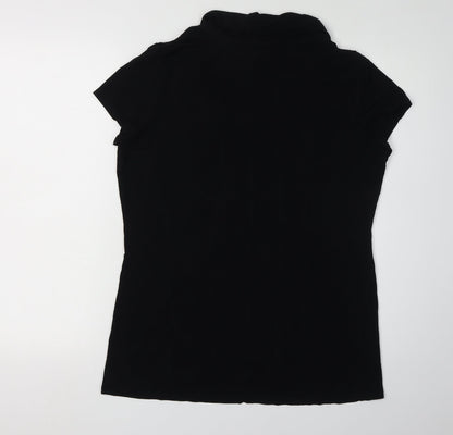 Kenneth Cole Reaction Women's Black Large Cowl Neck T-Shirt