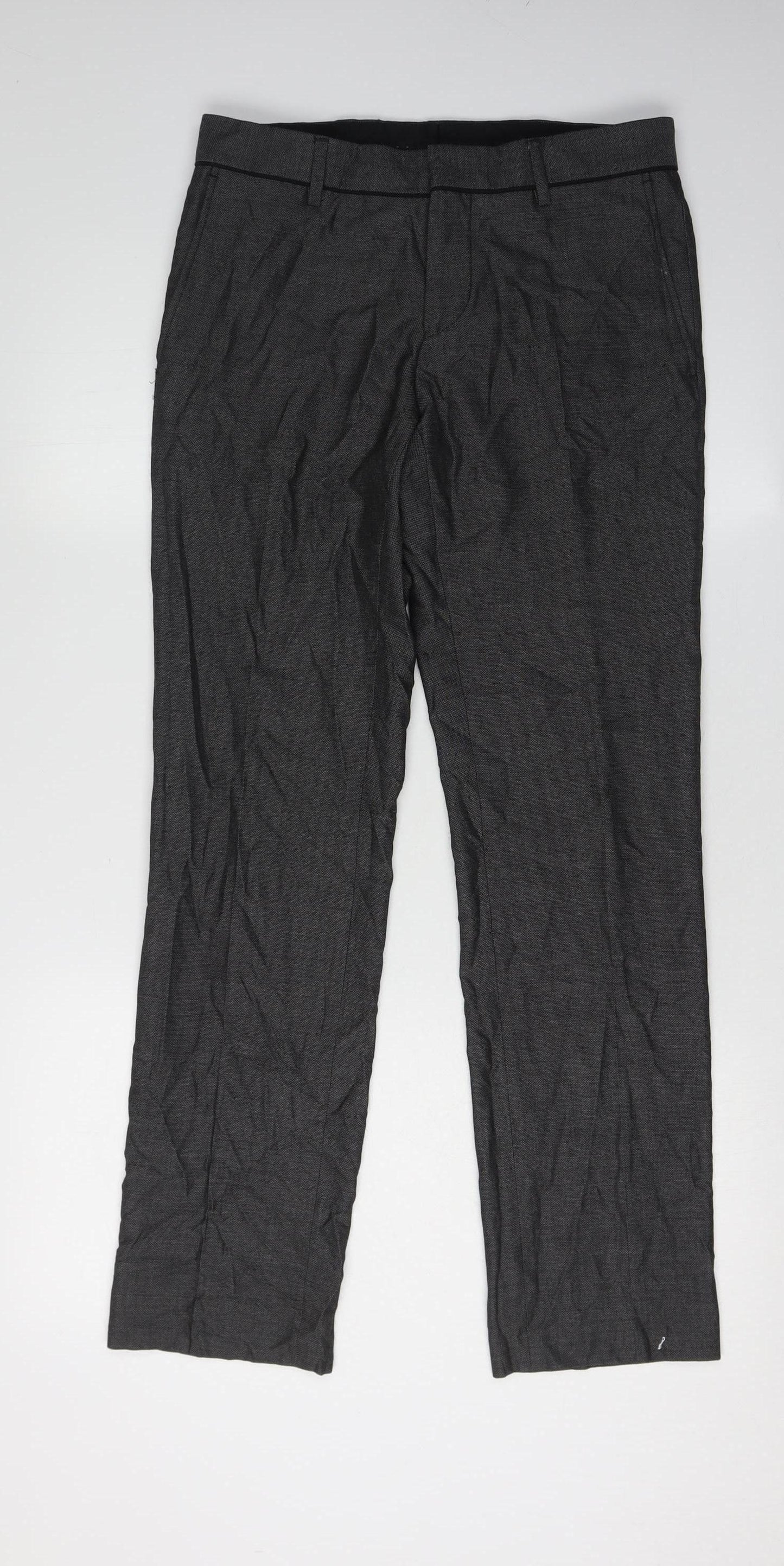 River Island Men's Black Slim Trousers Size 28