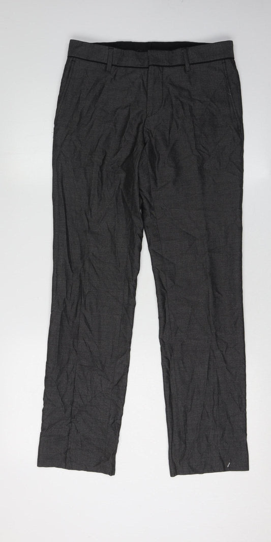 River Island Men's Black Slim Trousers Size 28