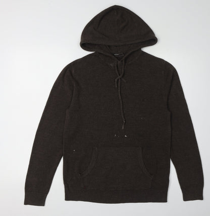 SoulCal Men's Brown Hooded Pullover Jumper - Medium