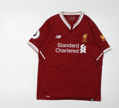New Balance Boys Red Short Sleeve Sports Jersey Size 12
