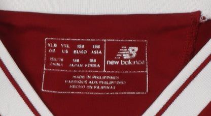 New Balance Boys Red Short Sleeve Sports Jersey Size 12