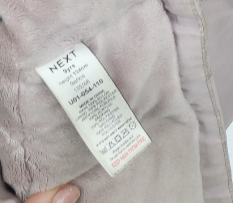 Next Girls Pink Hooded Parka Coat 9 Years