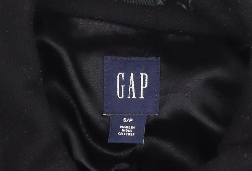 GAP Women's Black Duffle Coat S Wool Winter Toggle