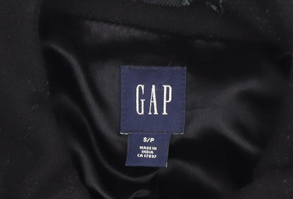 GAP Women's Black Duffle Coat S Wool Winter Toggle