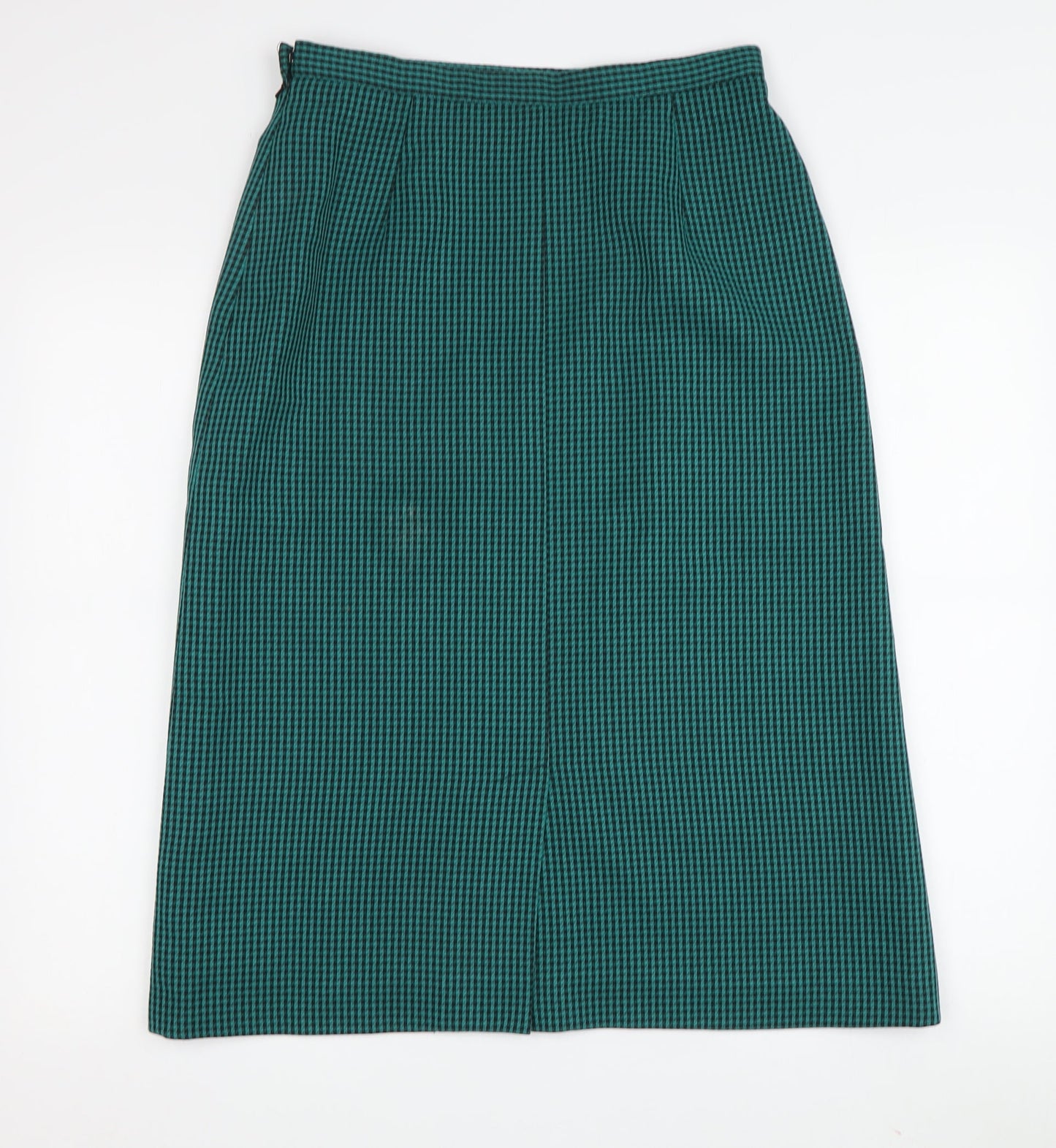 Eastex Women's Green Check Midi Skirt Size 14