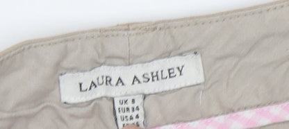 Laura Ashley Women's Beige Chino Trousers Size 8