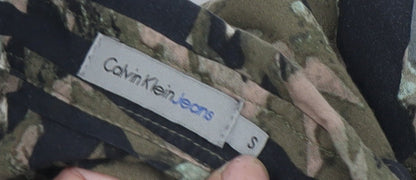 Calvin Klein Women's Multicoloured Camouflage Button-Up Shirt S
