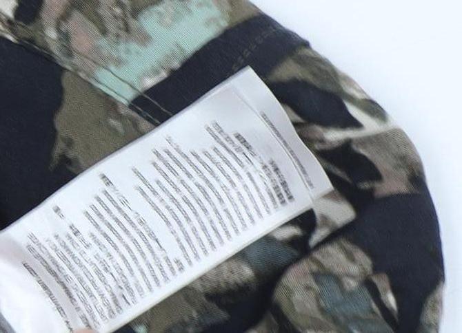 Calvin Klein Women's Multicoloured Camouflage Button-Up Shirt S