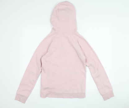 Under Armour Girls Pink Pullover Hoodie – Size L, Sports Style