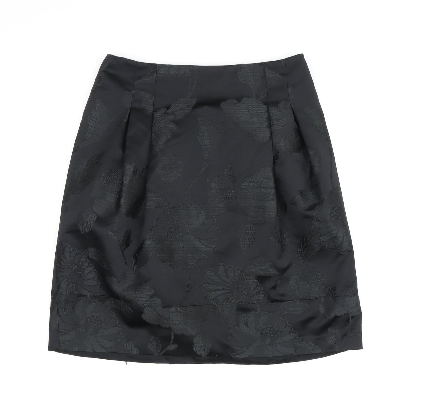 Karen Millen Black Pencil Skirt, Size 8, Floral