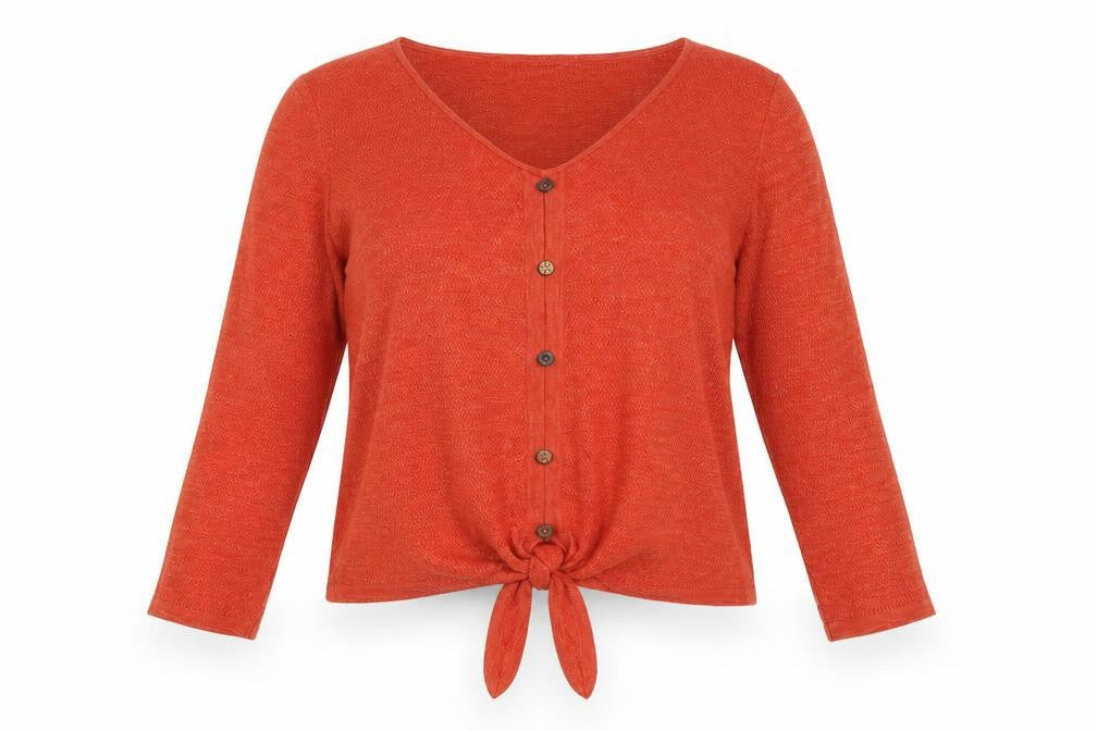 Womens UK Size 8 White Stuff Orange  Button-Up