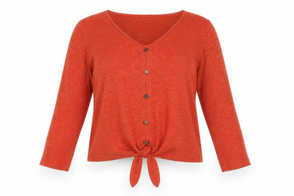 Womens UK Size 8 White Stuff Orange  Button-Up