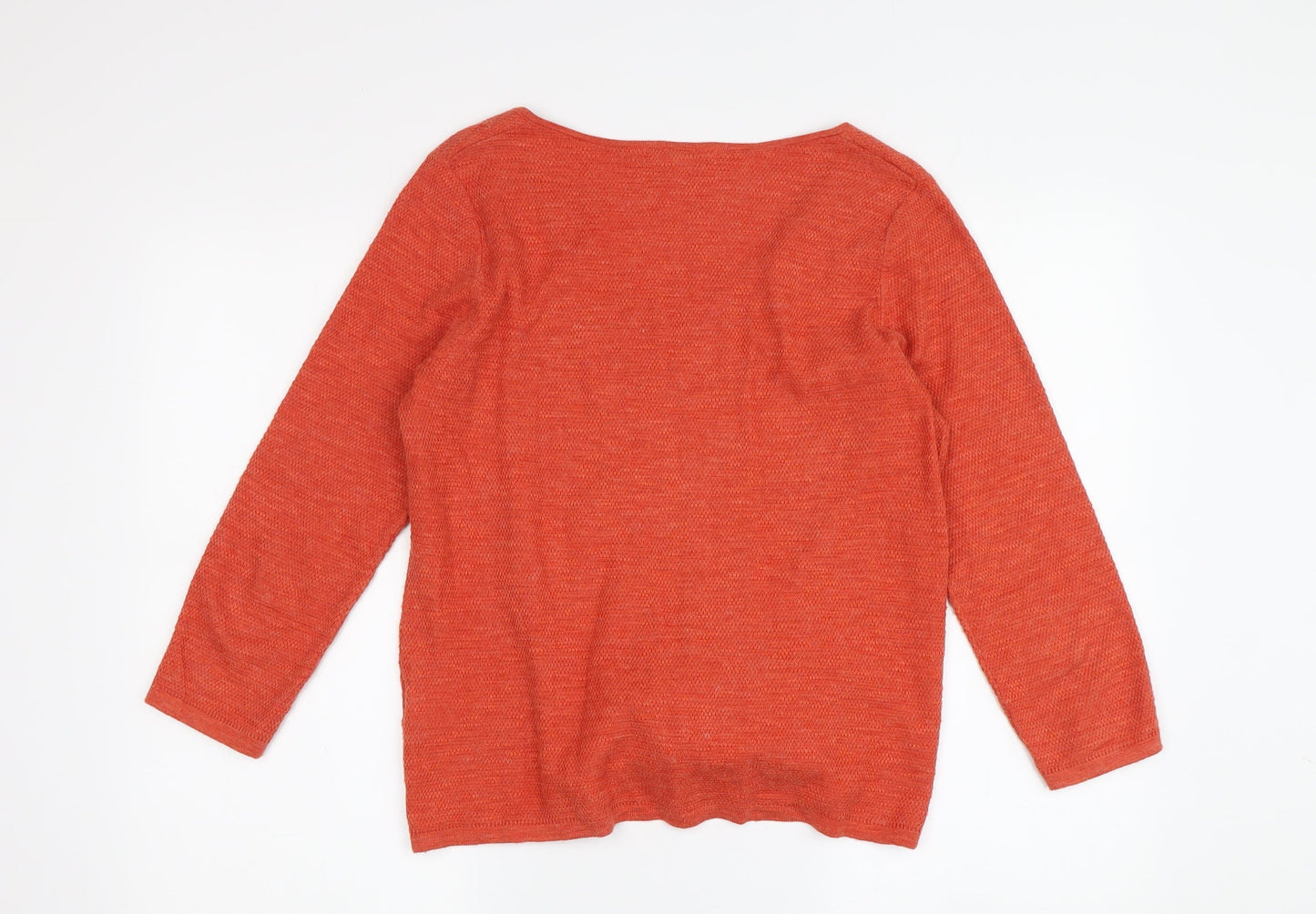 Womens UK Size 8 White Stuff Orange  Button-Up
