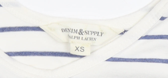 Womens UK Size XS Ralph Lauren White Jersey T-Shirt