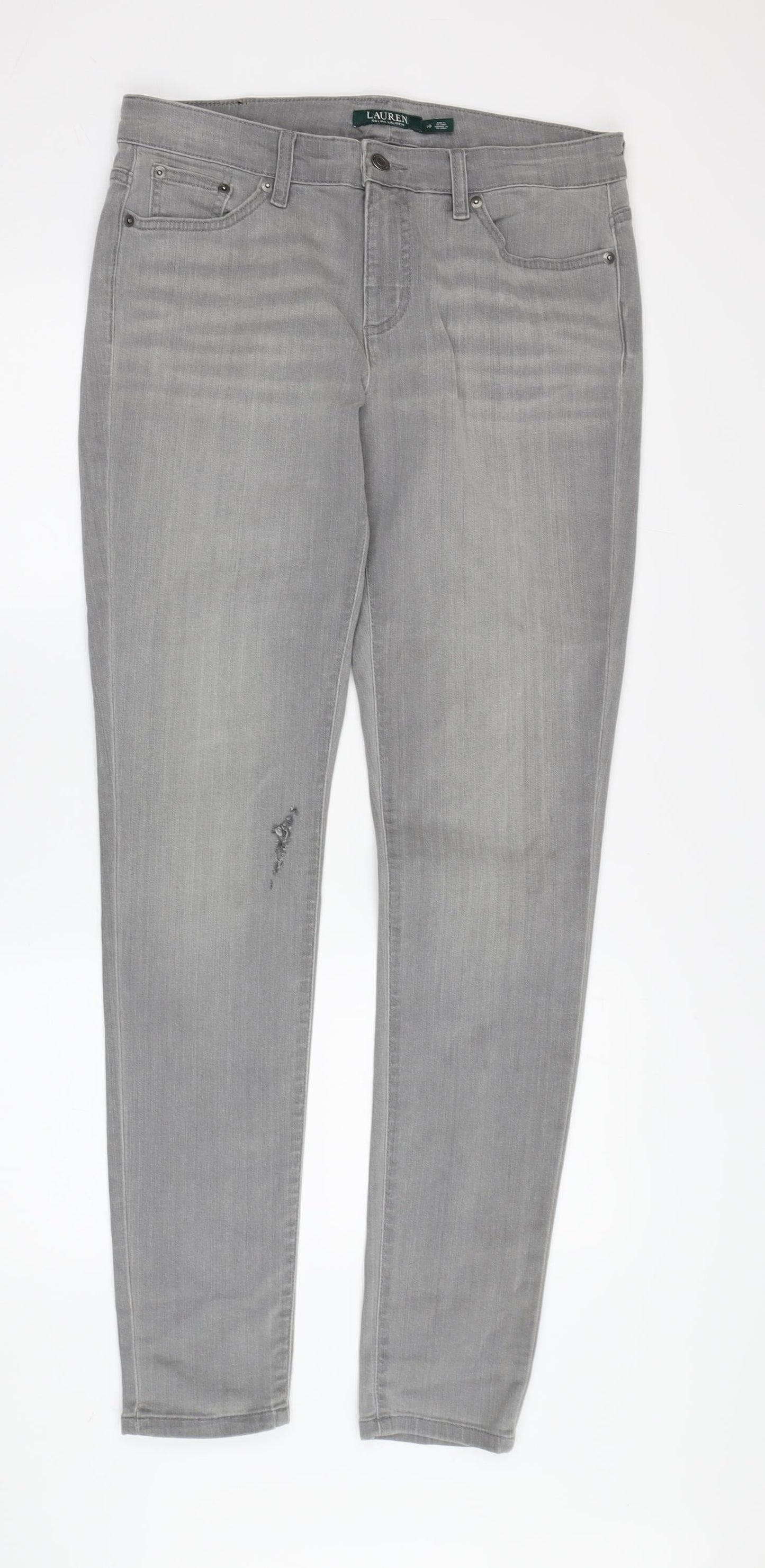 Lauren Ralph Lauren Women's Grey Skinny Jeans Size 10
